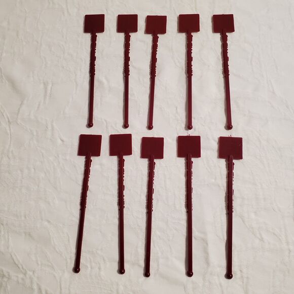 Vintage Las Vegas Mint Cocktail Swizzle Stir Sticks Set 10 Plastic Del Webb New - Picture 3 of 9